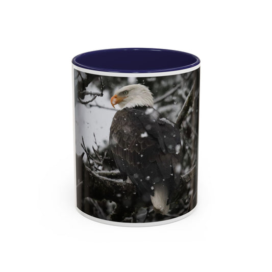 Bald Eagle Accent Coffee Mug, Wildlife Mug, Nature Lover Gift, Winter Decor, Unique Coffee Cup, Wildlife Collector's Item