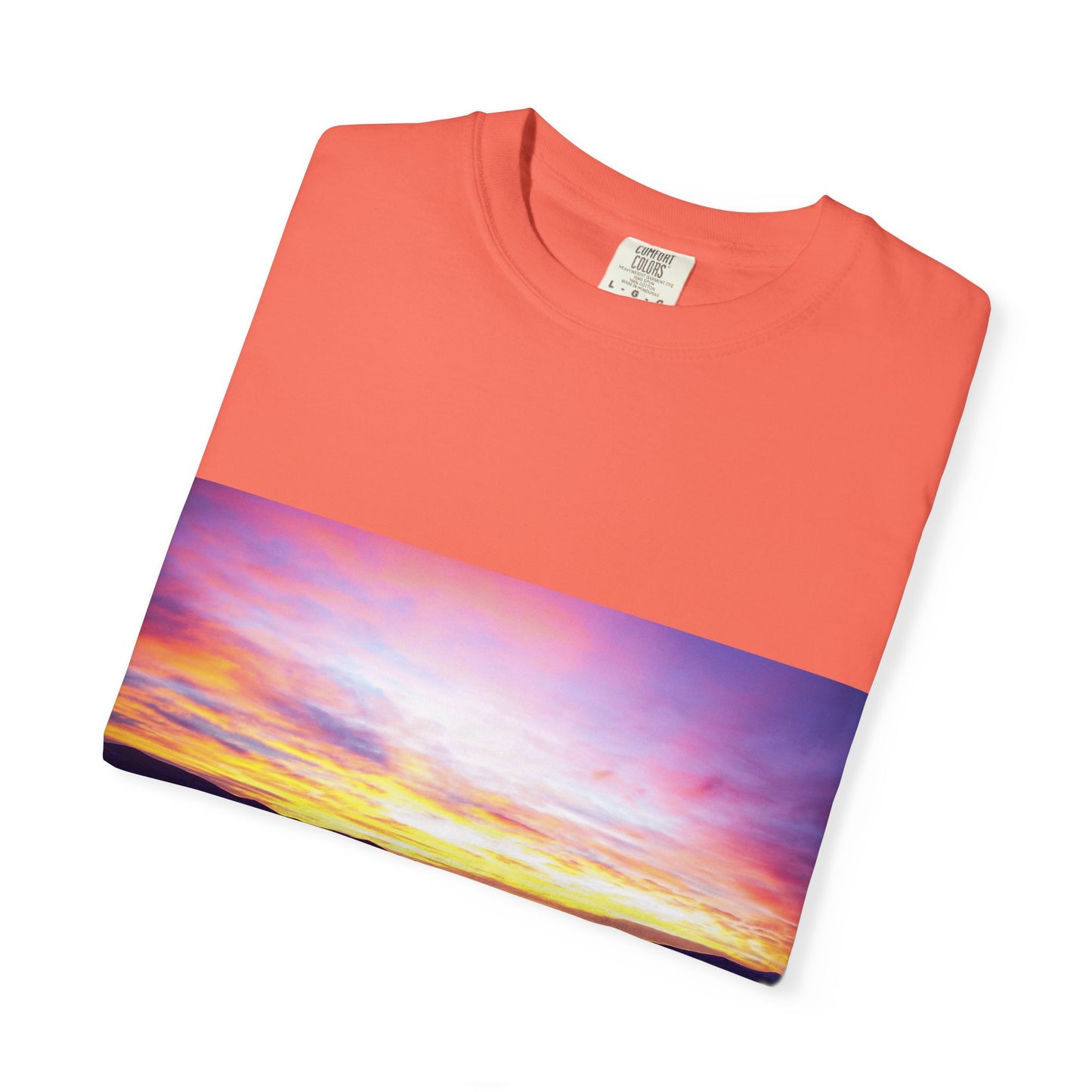 Vibrant Sunset Unisex T-Shirt, Casual Wear, Gift for Nature Lovers, Summer Style, Travel Top, Unique Graphic Tee