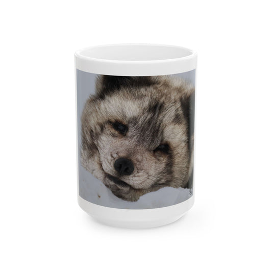 Arctic Wolf Mug, Wildlife Photography Gift, Nature Lover Ceramic Cup, Wildlife Art Drinkware, Wilderness Lover Present, Unique Animal Lover