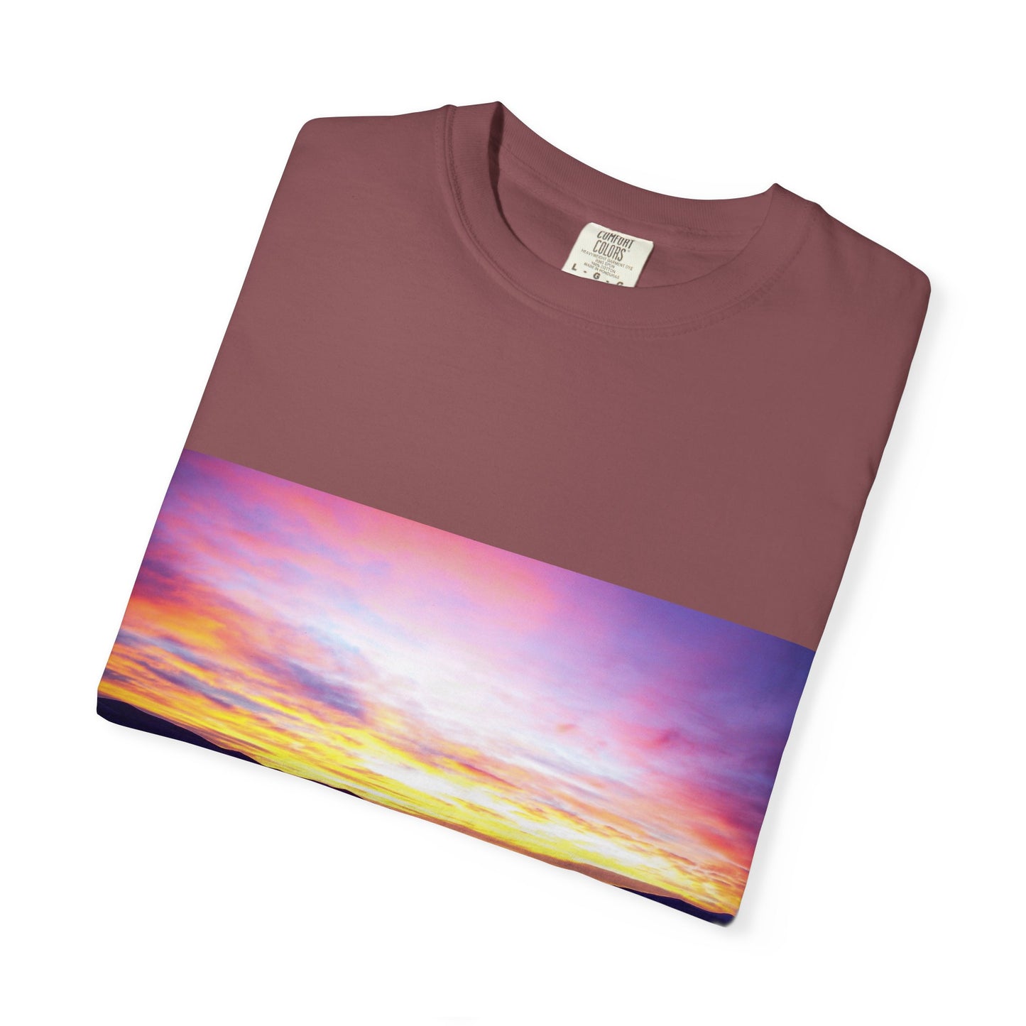 Vibrant Sunset Unisex T-Shirt, Casual Wear, Gift for Nature Lovers, Summer Style, Travel Top, Unique Graphic Tee