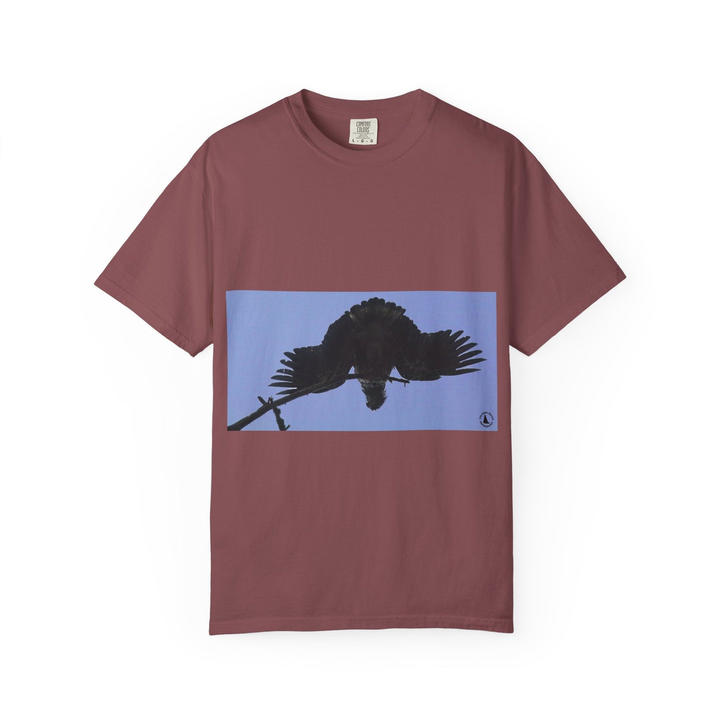 Aerial Raven: Black Wing Silhouette, Overhead Flight Perspectivephotography shirts