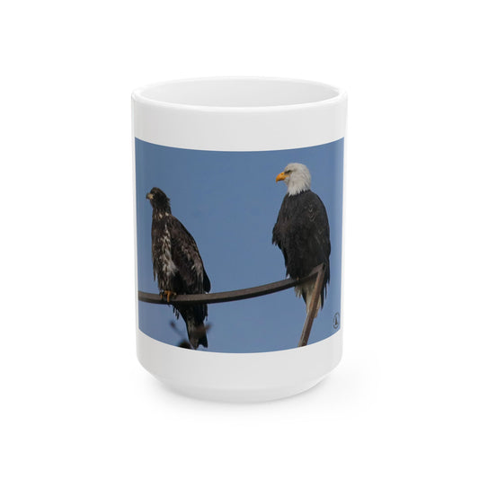 Bald Eagle Mug, Wildlife Nature Bird Photography Coffee Cup, Patriotic American Symbol Gift, Bird Lover Ceramic Drinkware, Outdoor Enthusias
