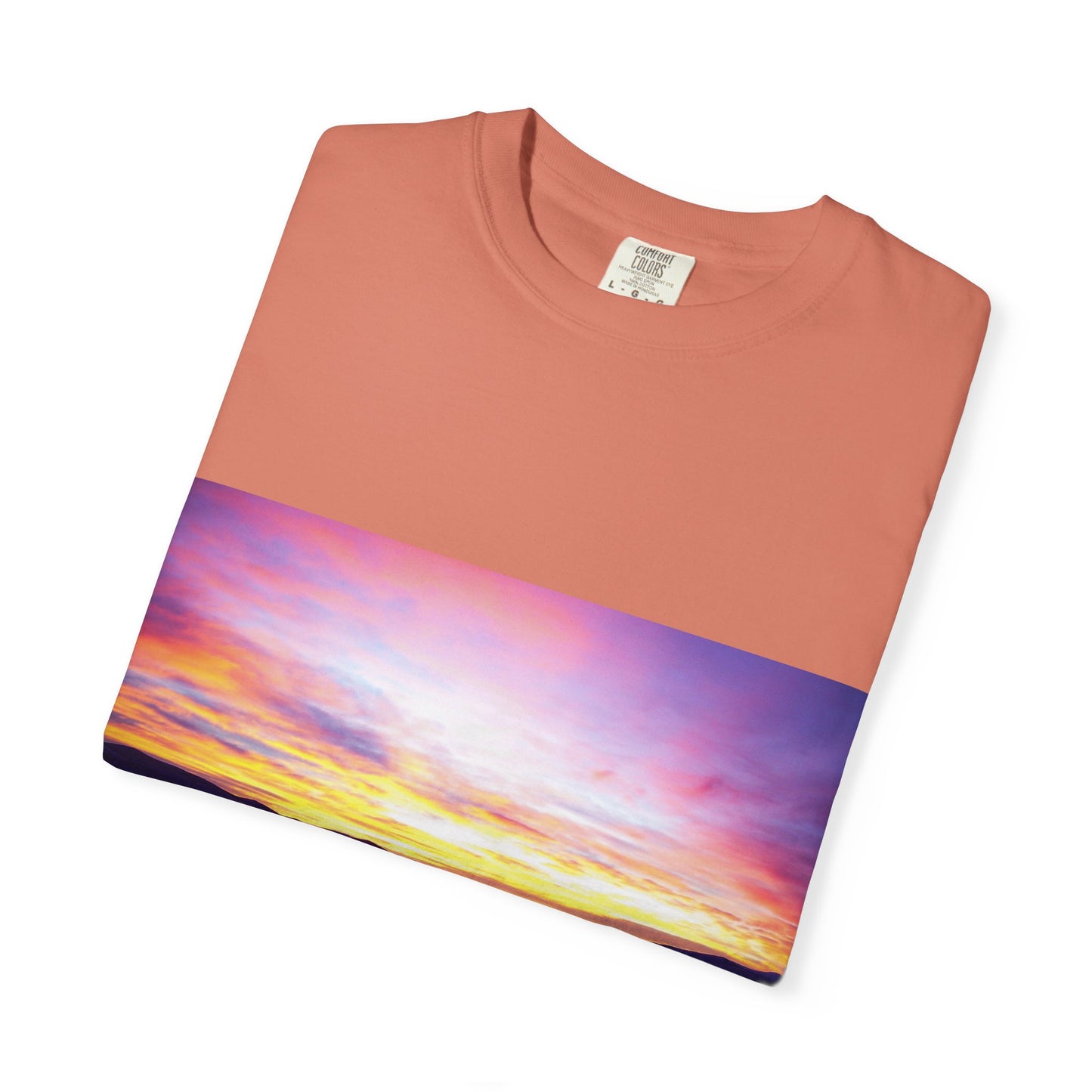 Vibrant Sunset Unisex T-Shirt, Casual Wear, Gift for Nature Lovers, Summer Style, Travel Top, Unique Graphic Tee
