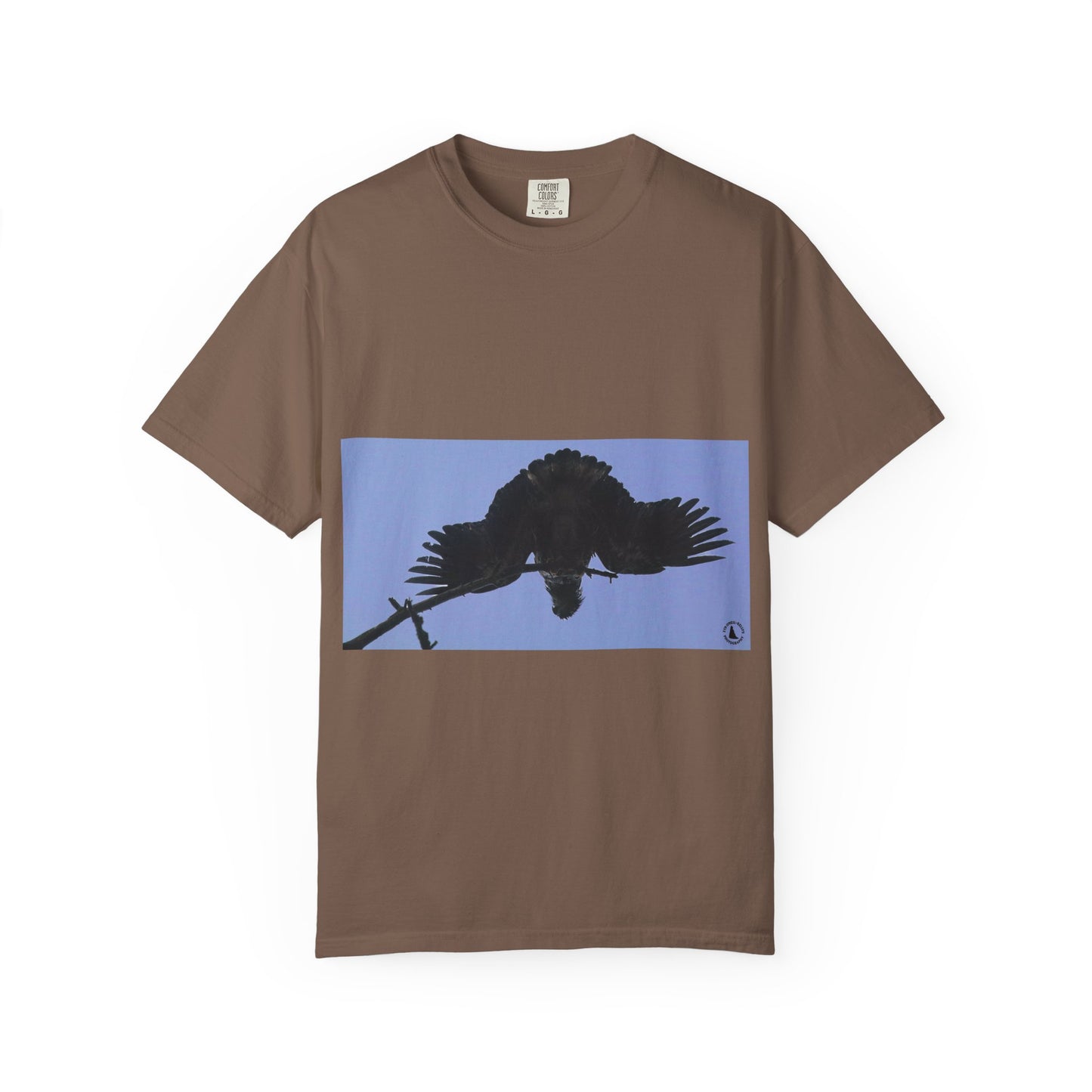 Aerial Raven: Black Wing Silhouette, Overhead Flight Perspectivephotography shirts