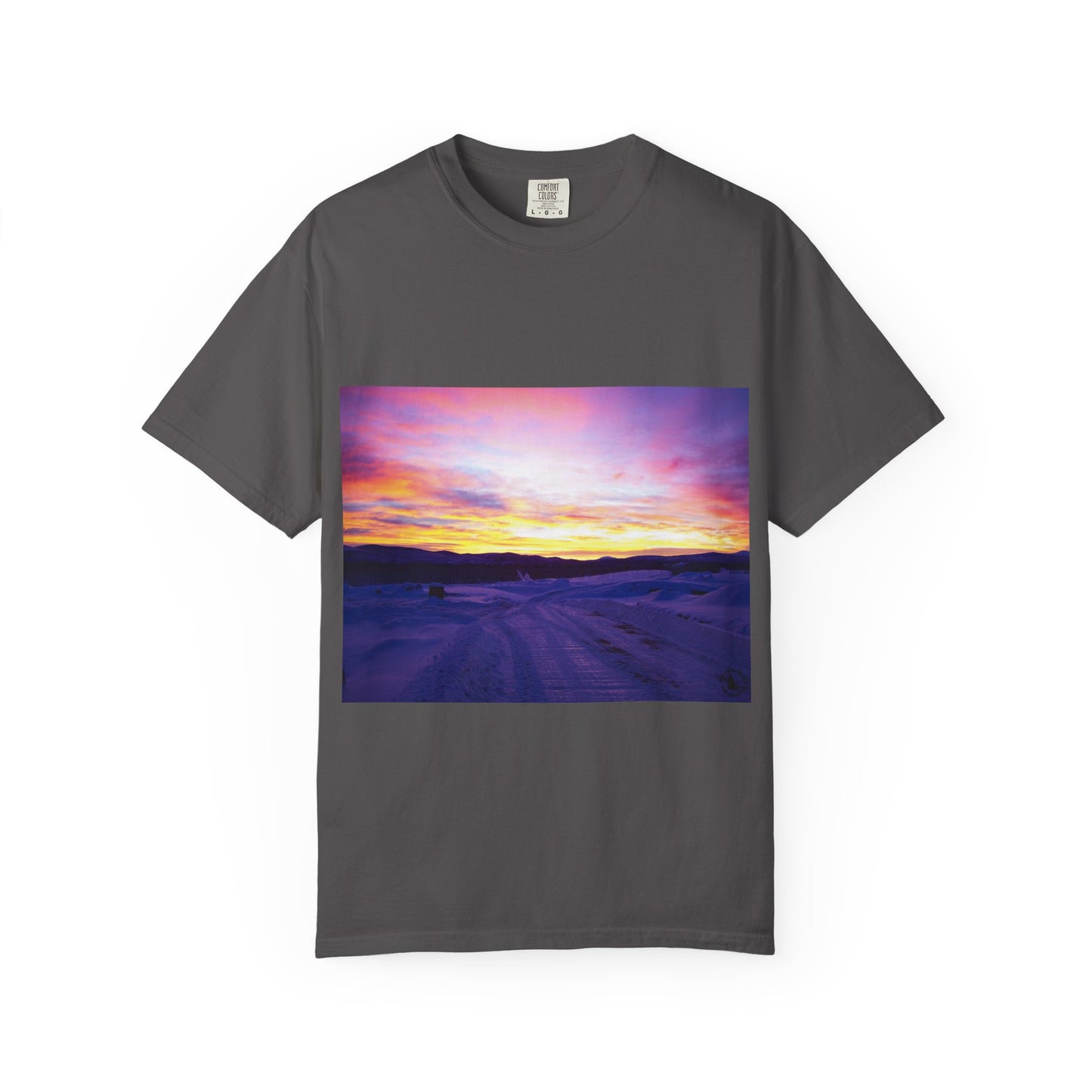 Vibrant Sunset Unisex T-Shirt, Casual Wear, Gift for Nature Lovers, Summer Style, Travel Top, Unique Graphic Tee