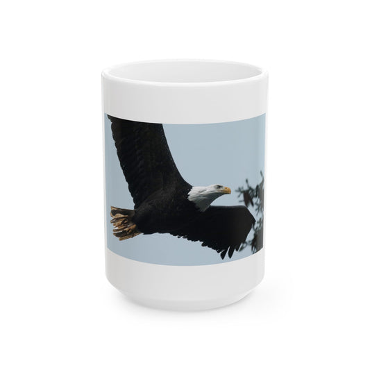 Bald Eagle Mug, Wildlife Photography Gift, Nature Lover Coffee Cup, American Patriotic Drinkware, Bird Enthusiast Present, Outdoor Decor Cer