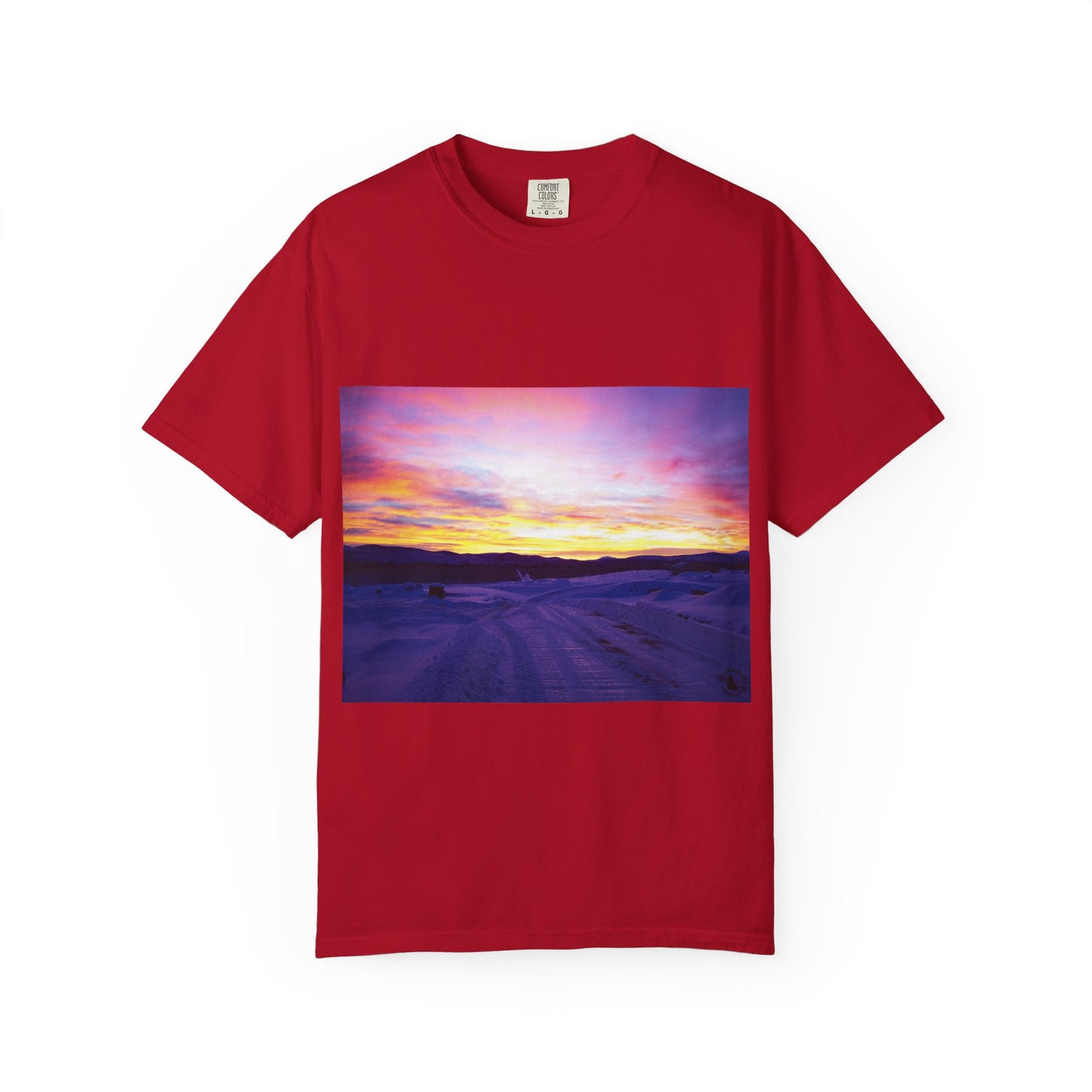 Vibrant Sunset Unisex T-Shirt, Casual Wear, Gift for Nature Lovers, Summer Style, Travel Top, Unique Graphic Tee