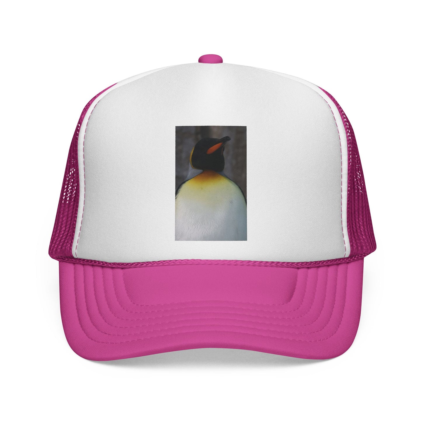 Penguin Portrait Trucker Cap - Vintage King Penguin Image Hat