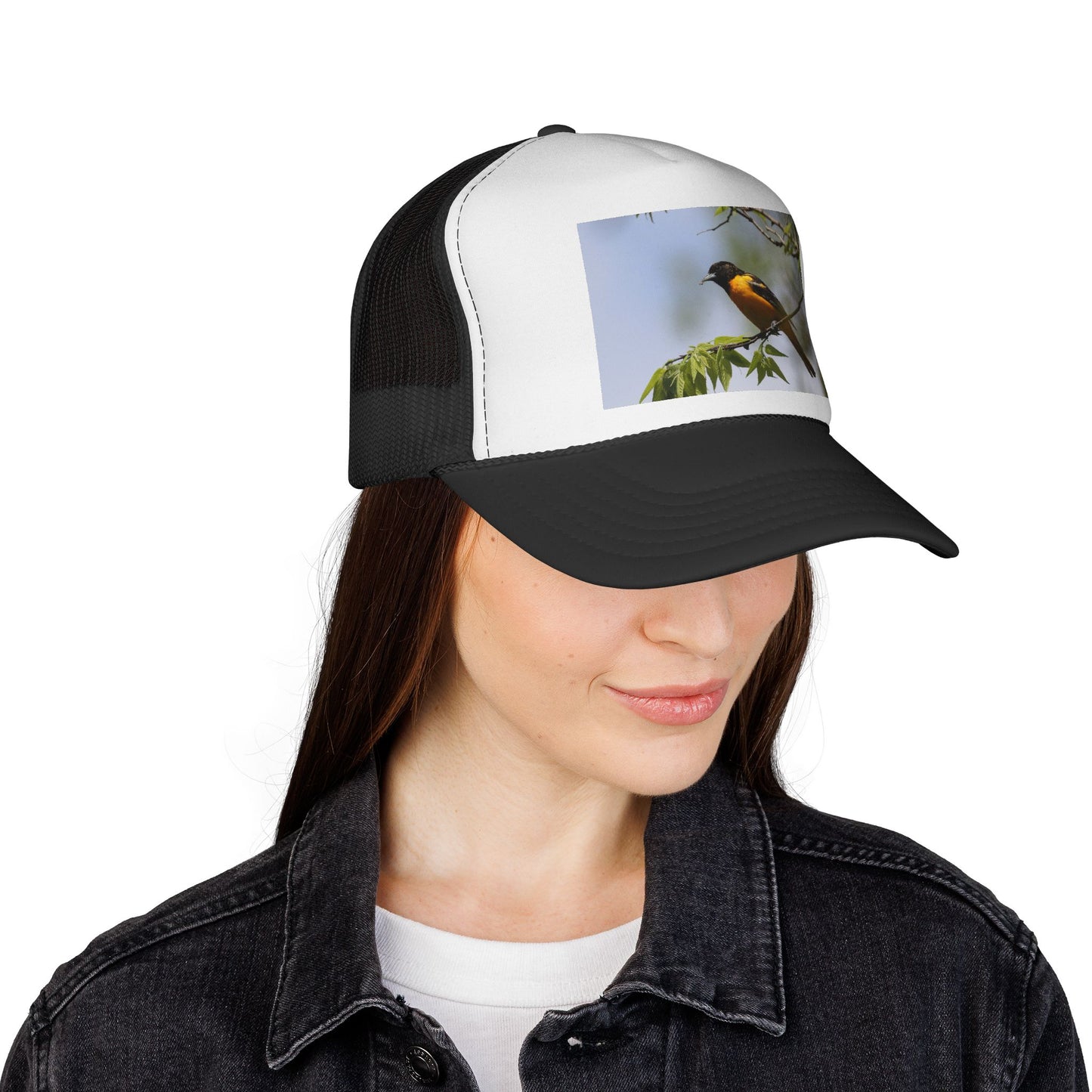 Baltimore Oriole Trucker Cap — Birdwatching Mesh Hat