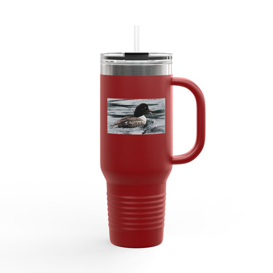 40oz Insulated Travel Mug with Duck Photo – Thermal Tumbler for Birdwatchers & Outdoor Lovers