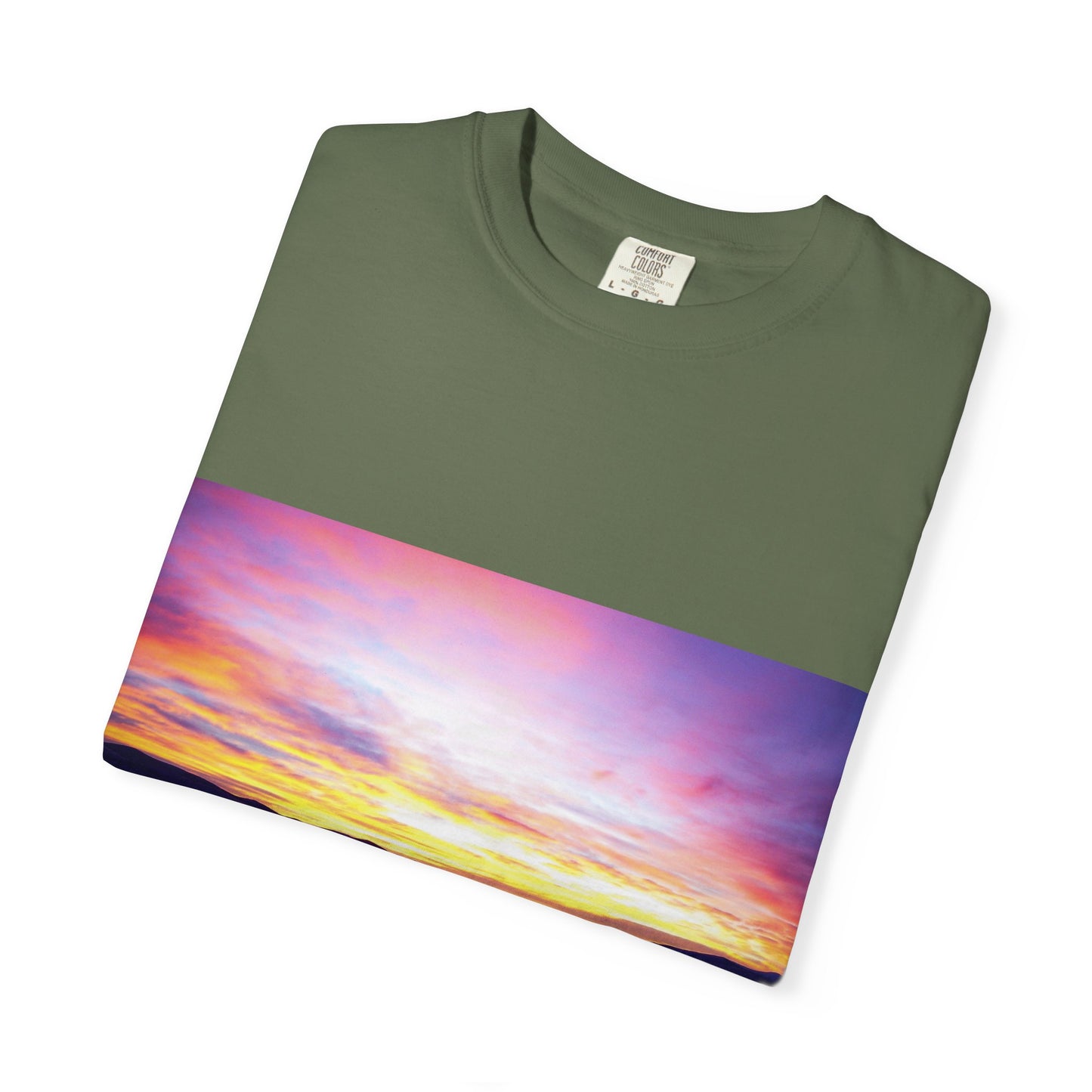 Vibrant Sunset Unisex T-Shirt, Casual Wear, Gift for Nature Lovers, Summer Style, Travel Top, Unique Graphic Tee