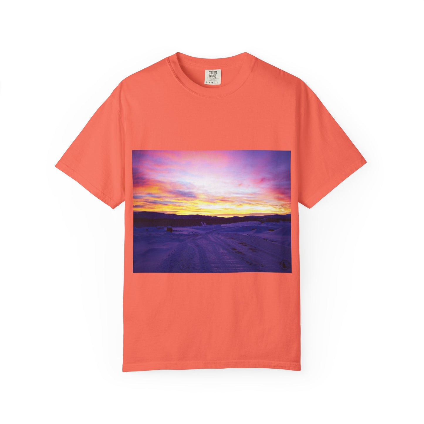 Vibrant Sunset Unisex T-Shirt, Casual Wear, Gift for Nature Lovers, Summer Style, Travel Top, Unique Graphic Tee
