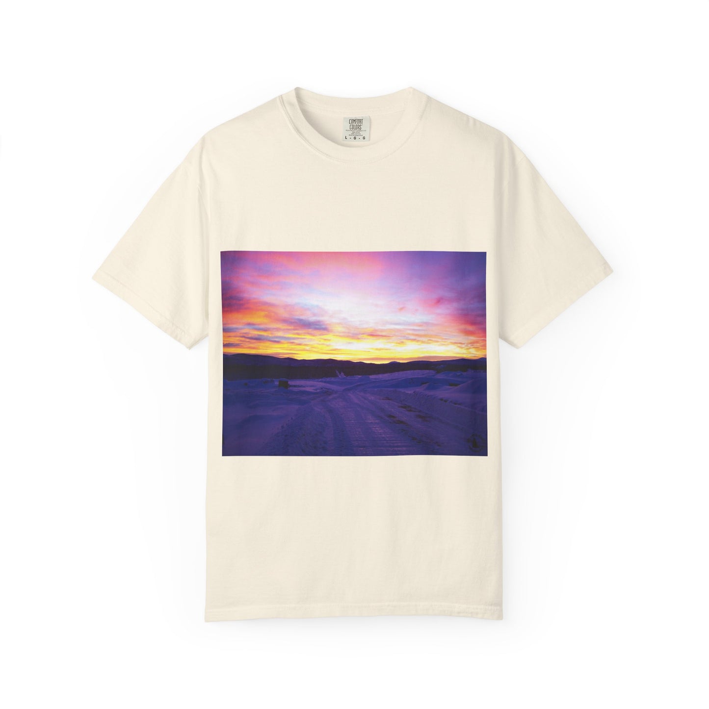 Vibrant Sunset Unisex T-Shirt, Casual Wear, Gift for Nature Lovers, Summer Style, Travel Top, Unique Graphic Tee