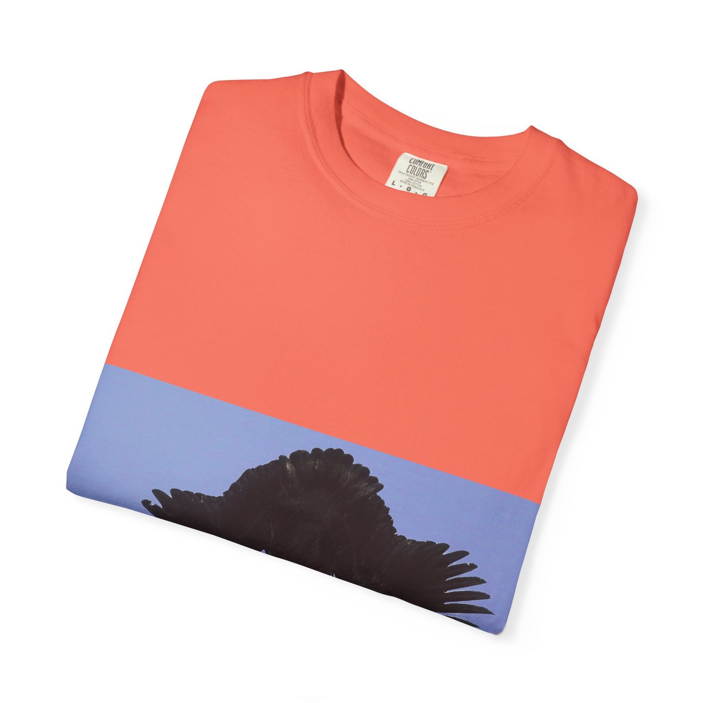 Aerial Raven: Black Wing Silhouette, Overhead Flight Perspectivephotography shirts