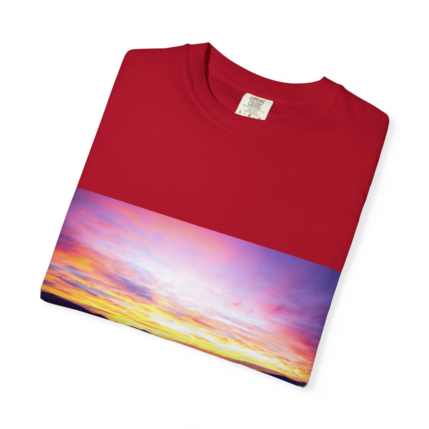 Vibrant Sunset Unisex T-Shirt, Casual Wear, Gift for Nature Lovers, Summer Style, Travel Top, Unique Graphic Tee