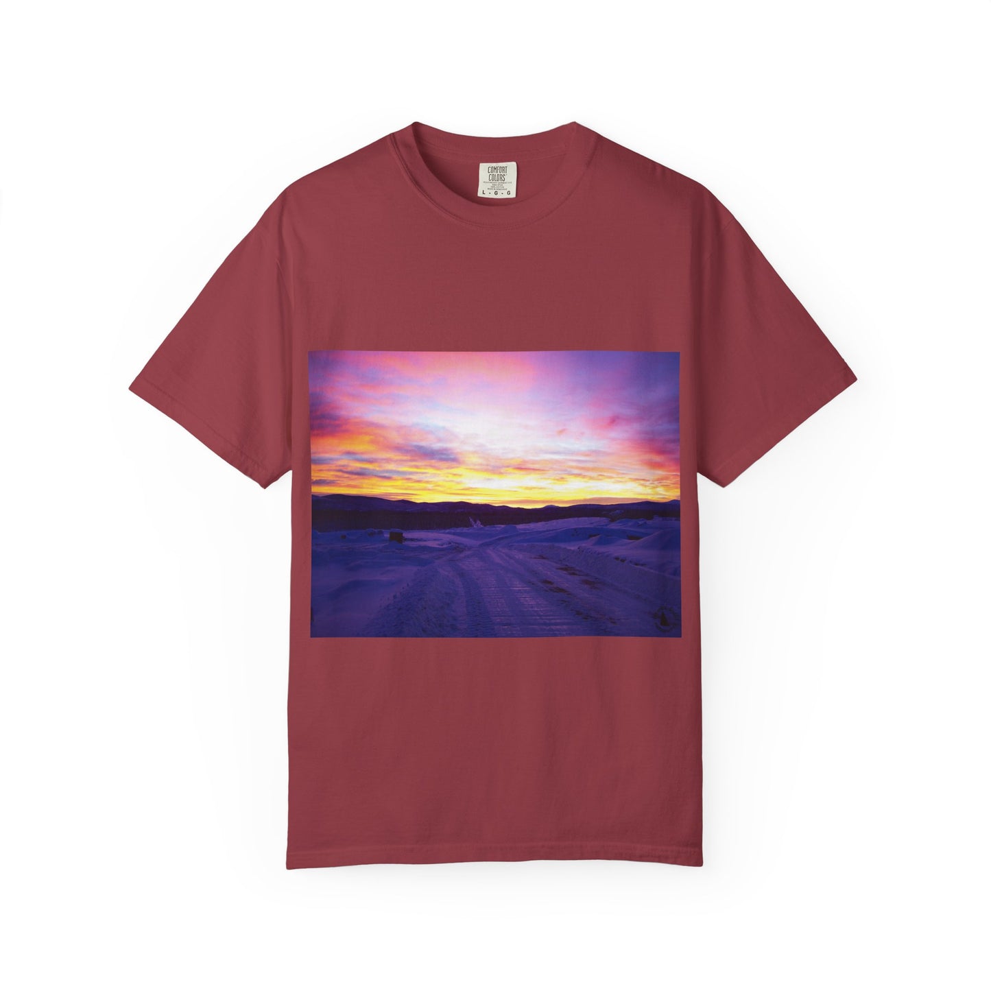 Vibrant Sunset Unisex T-Shirt, Casual Wear, Gift for Nature Lovers, Summer Style, Travel Top, Unique Graphic Tee