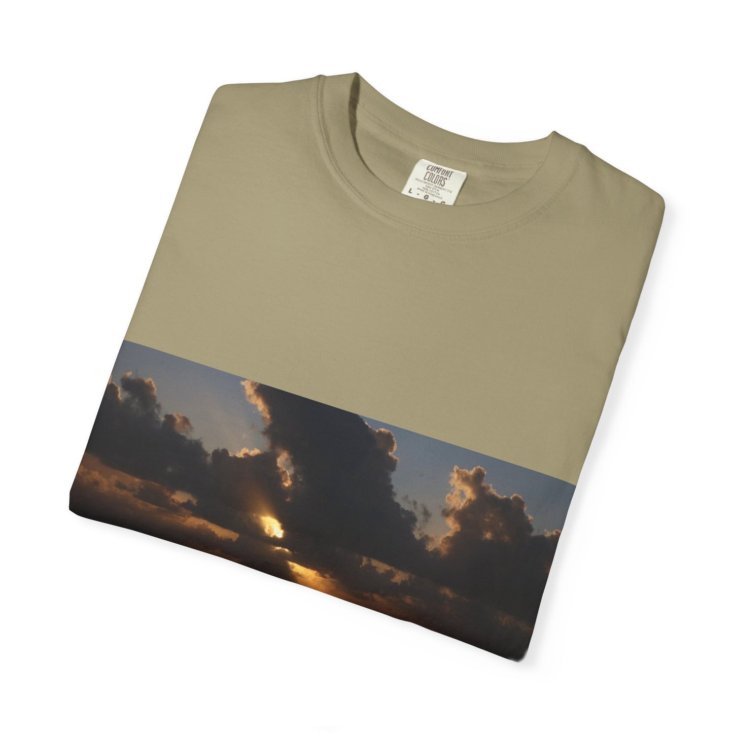Dawn's Luminous Horizon: Seascape Sunrise, Coastal Cloudscape Panoramaphotography shirts