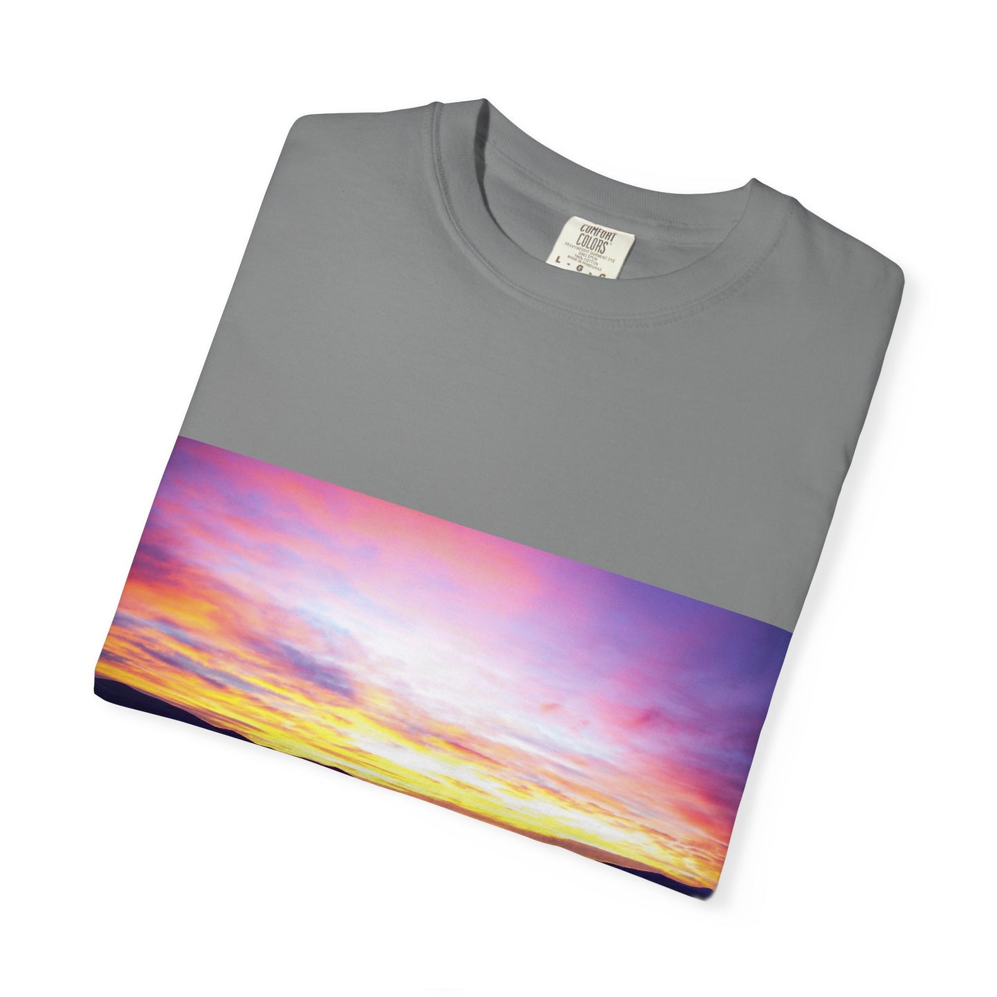 Vibrant Sunset Unisex T-Shirt, Casual Wear, Gift for Nature Lovers, Summer Style, Travel Top, Unique Graphic Tee