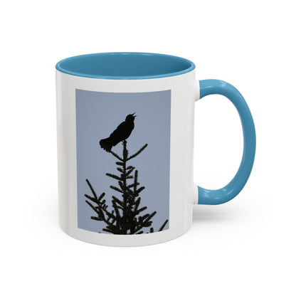 Songbird Silhouette Accent Coffee Mug — Black Interior 11/15oz