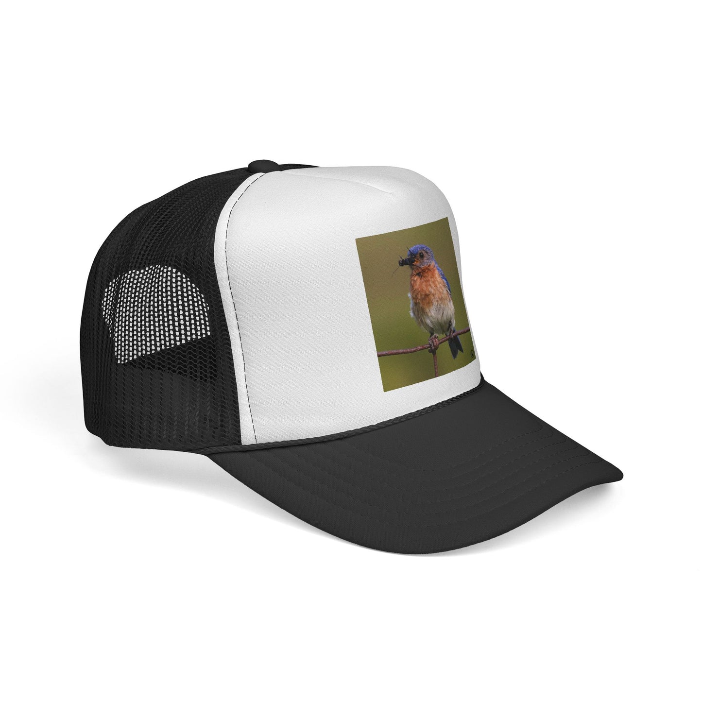 Eastern Bluebird Trucker Cap — Vintage Nature Hat for Birdwatchers