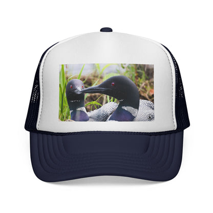 Loon Photo Trucker Cap — Wildlife Bird Hat for Nature Lovers