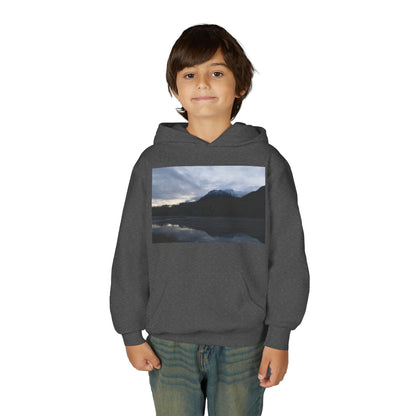 Youth Hoodie with Serene Mountain Lake Photo - Cozy Outdoor Nature Pullover