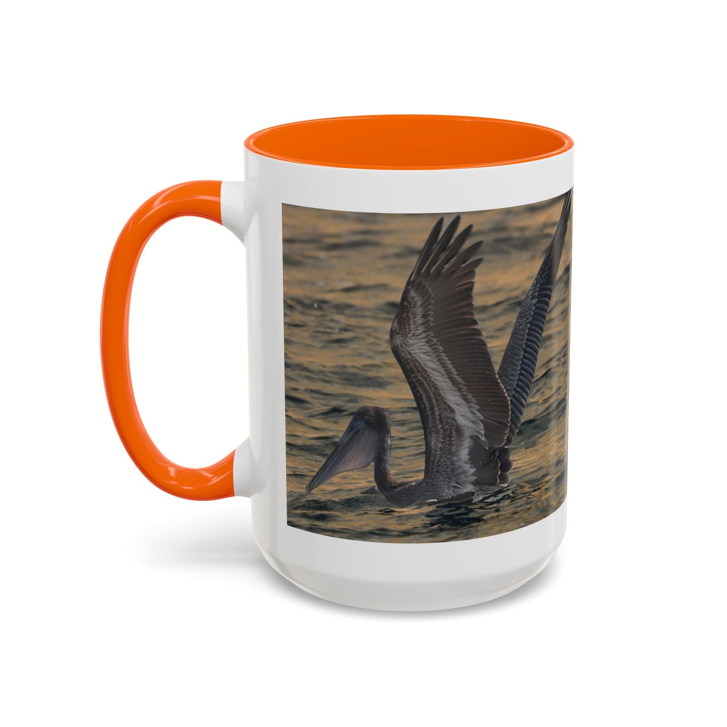 Pelican Sunrise Accent Coffee Mug — 11/15oz Ceramic Mug for Bird Lovers