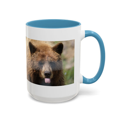 Funny Brown Bear Photo Accent Coffee Mug (11/15 oz)