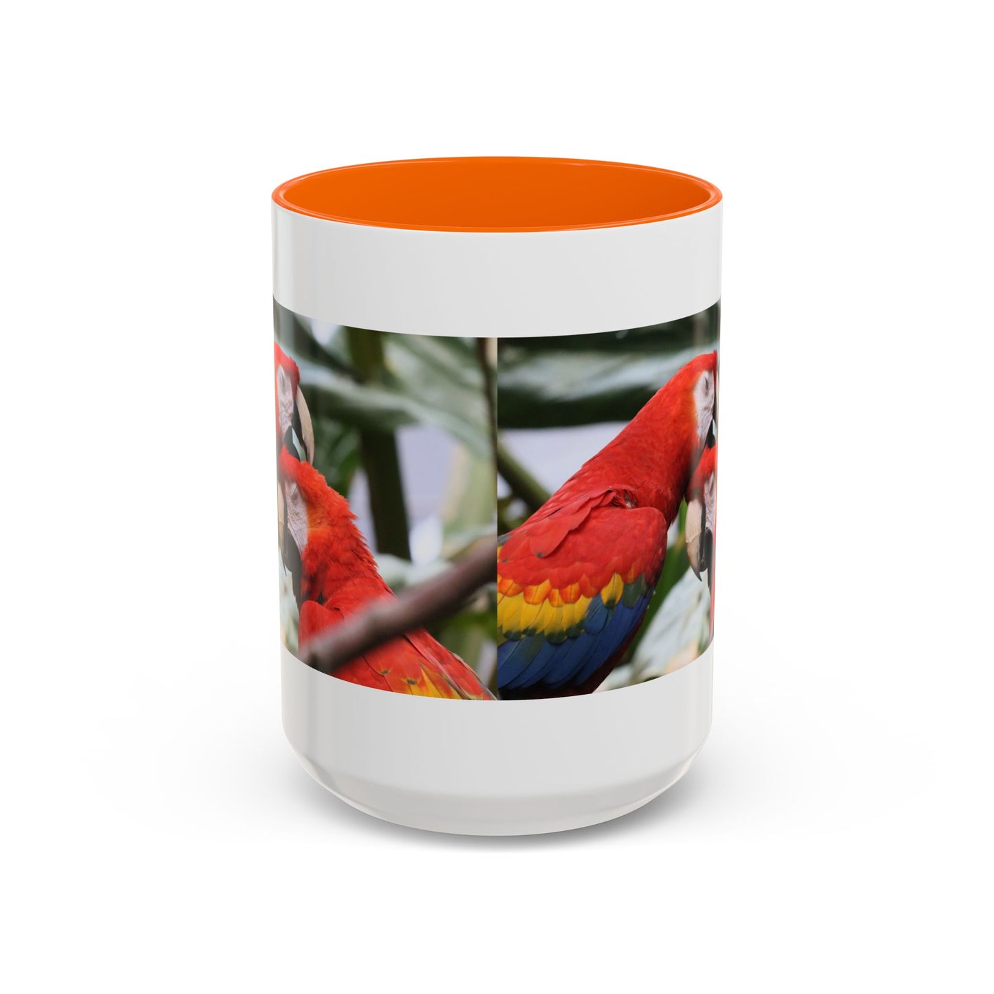 Scarlet Macaw Coffee Mug — Tropical Parrot Accent Mug (11/15oz)