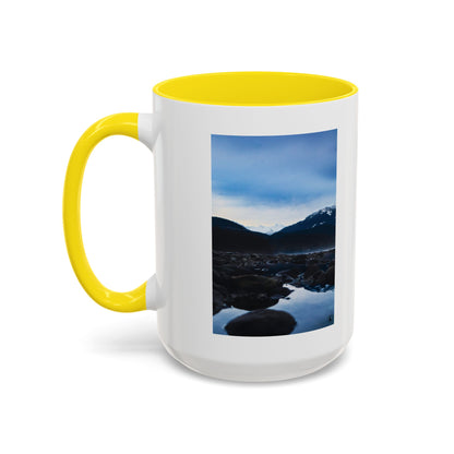 Mountain Lake Accent Coffee Mug — Scenic Wilderness Photo Travel Gift (11/15oz)