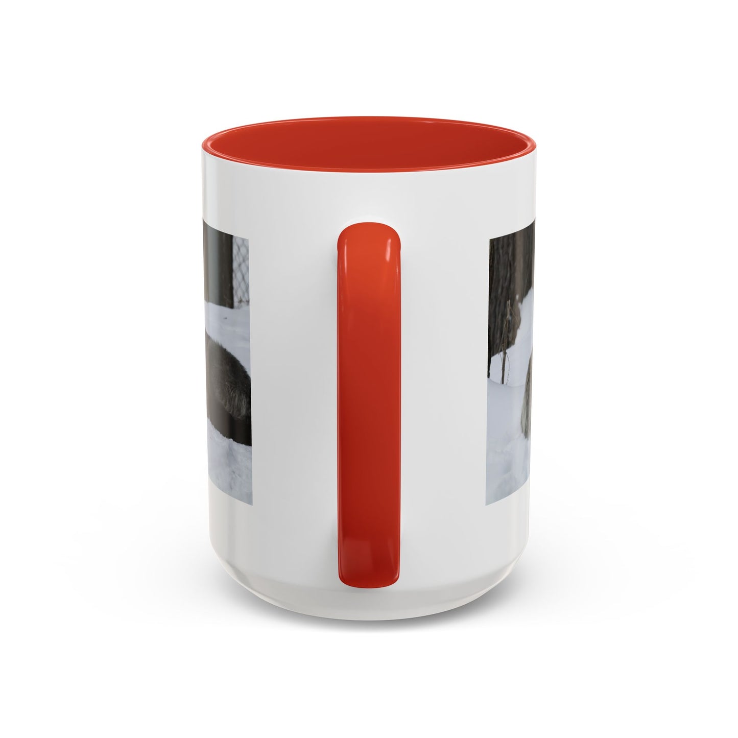 Wolf Pair Accent Coffee Mug – Winter Wildlife Photo Mug (11/15 oz)