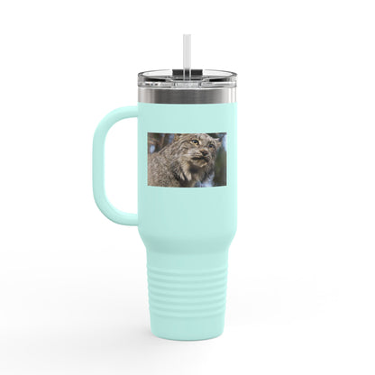 40oz Insulated Travel Mug with Wildcat Photo - Large Thermal Tumbler for Commuting & Outdoors