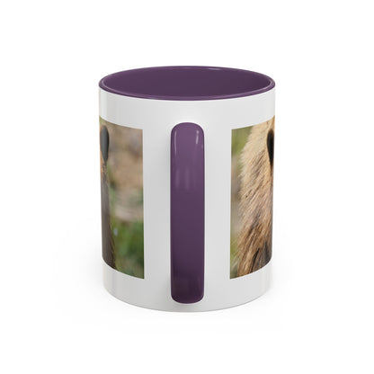 Funny Brown Bear Photo Accent Coffee Mug (11/15 oz)