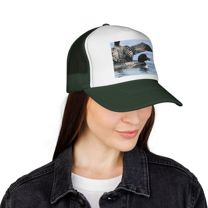 Loon Photo Trucker Hat — Wildlife Birdwatching Cap