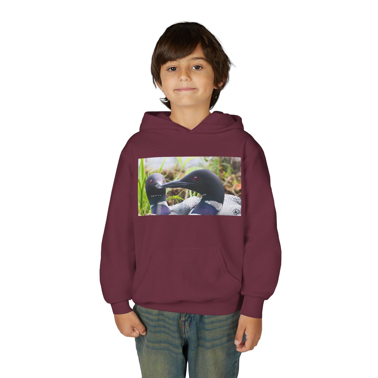 Youth Hoodie — Realistic Waterfowl Duck Photo Print