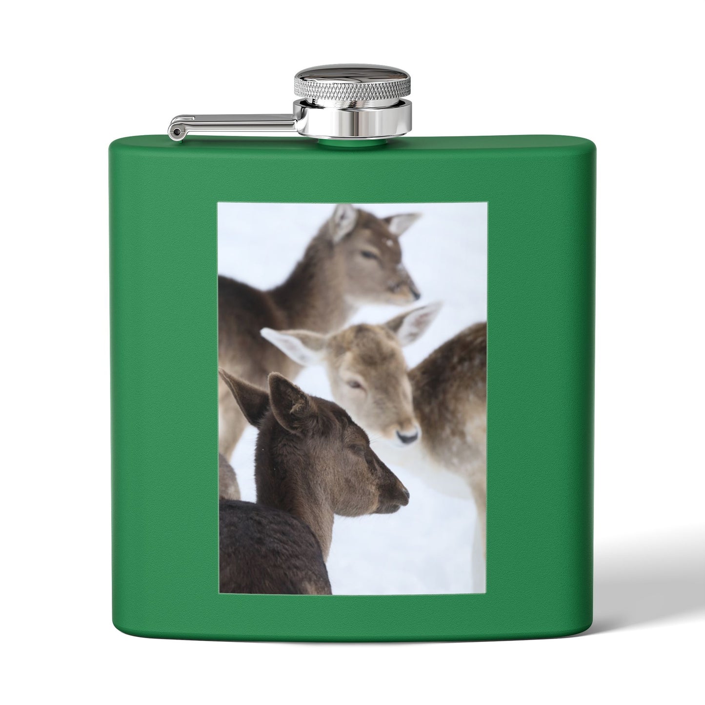 Deer Portrait 6oz Stainless Steel Flask