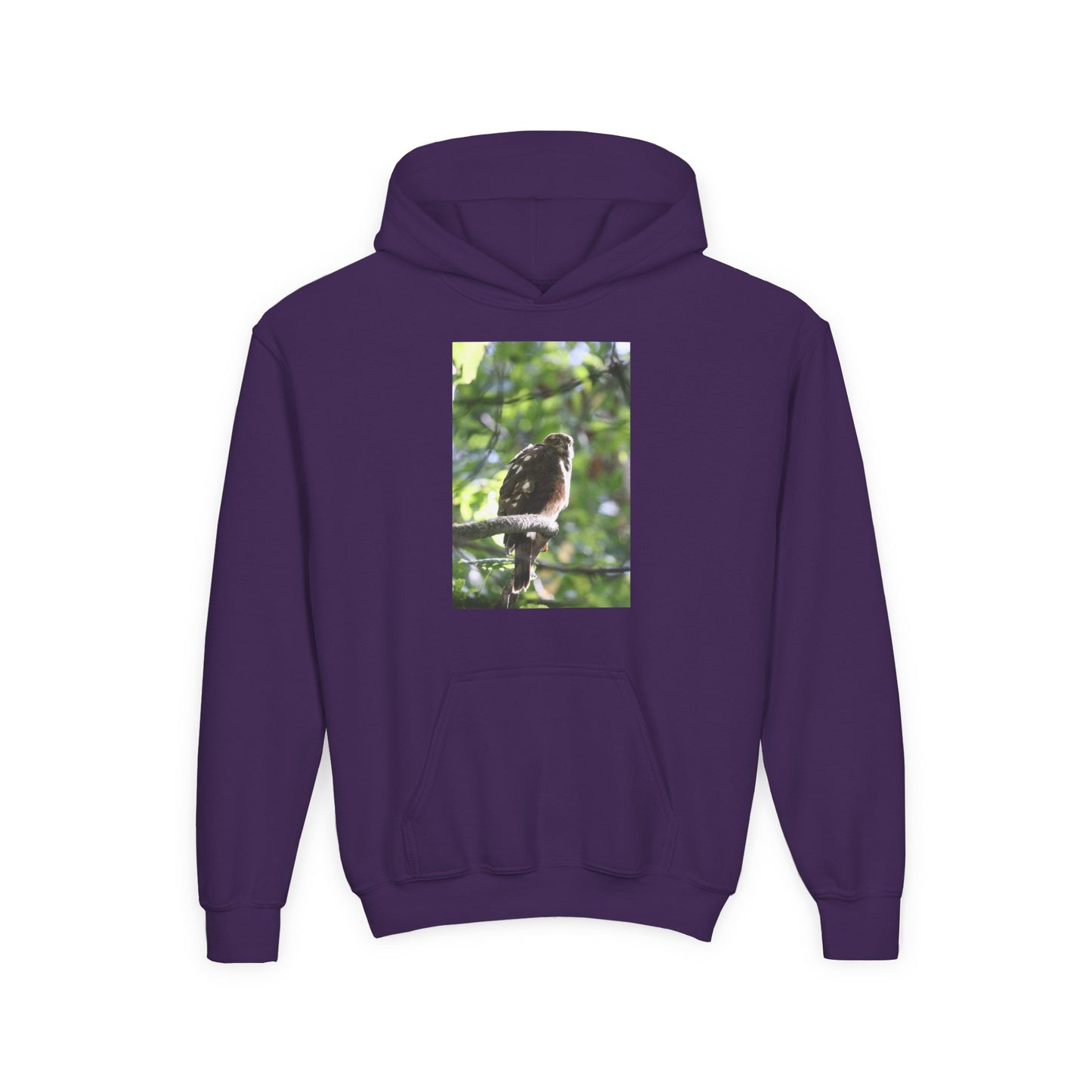 Youth Hoodie — Woodland Sparrow Photo Pullover