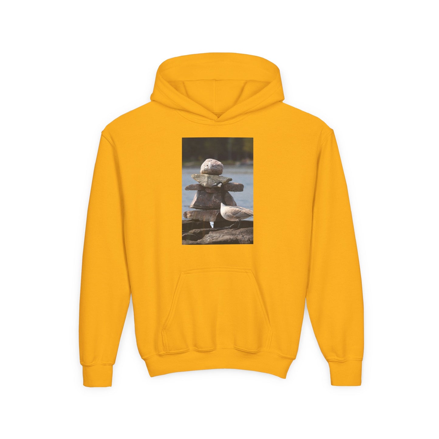 Youth Hoodie with Cute Duck Plush Photo — Kids' Cozy Animal Pullover