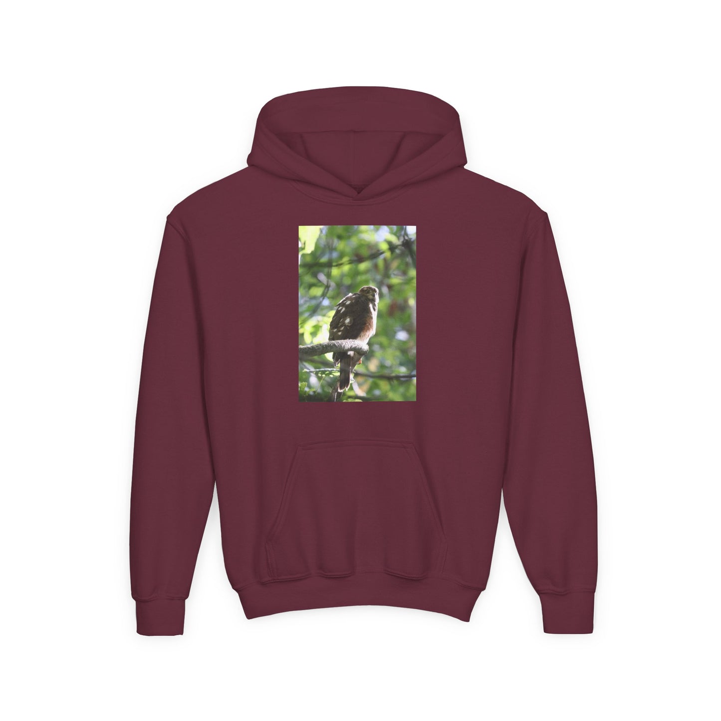 Youth Hoodie — Woodland Sparrow Photo Pullover