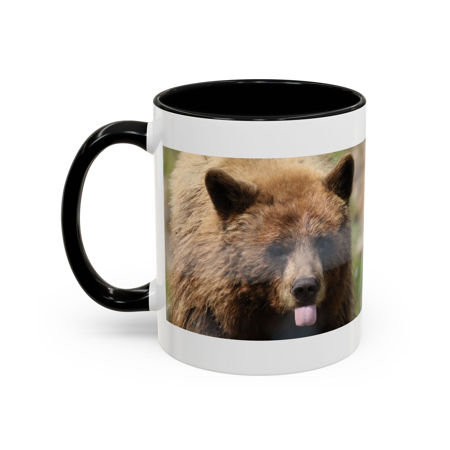 Funny Brown Bear Photo Accent Coffee Mug (11/15 oz)