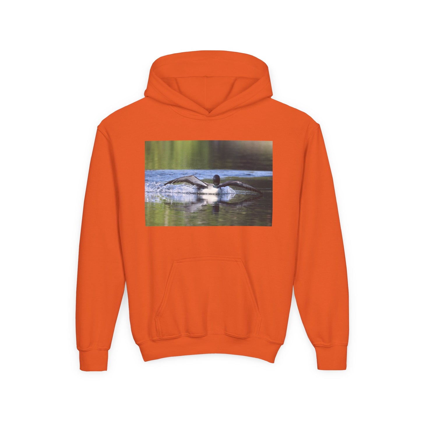 Youth Hoodie with Swimming Otter Photo – Cute Wildlife Kids Sweatshirt