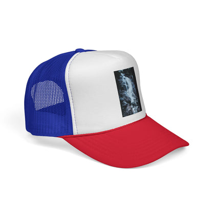 Waterfall Photo Trucker Cap — Outdoor Adventure Mesh Hat