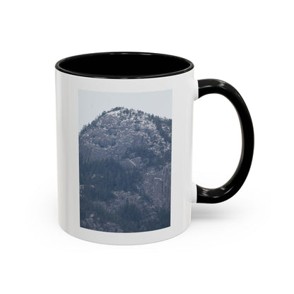 Mountain Peak Accent Coffee Mug – Snowy Forest Photo 11oz/15oz