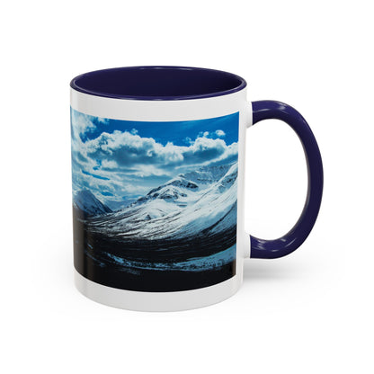 Mountain Landscape Accent Coffee Mug - Snowy Peaks Scenic 11/15oz