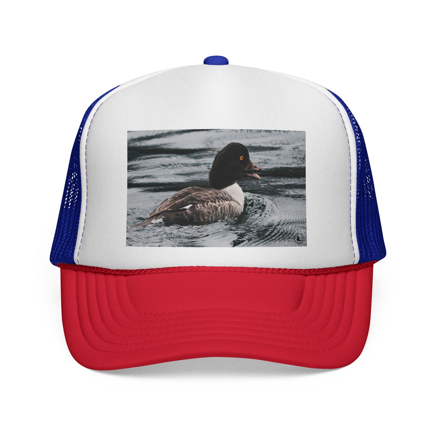 Duck Photo Trucker Hat — Rustic Wildlife Cap for Hunters & Nature Lovers