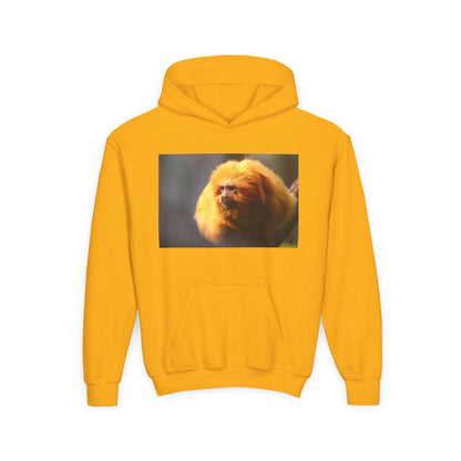 Golden Lion Tamarin Youth Hoodie — Cute Monkey Photo Sweatshirt for Kids