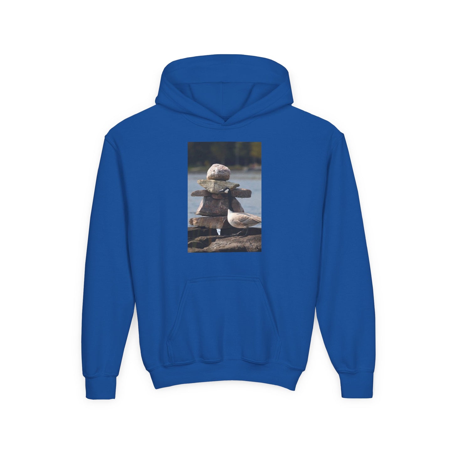 Youth Hoodie with Cute Duck Plush Photo — Kids' Cozy Animal Pullover