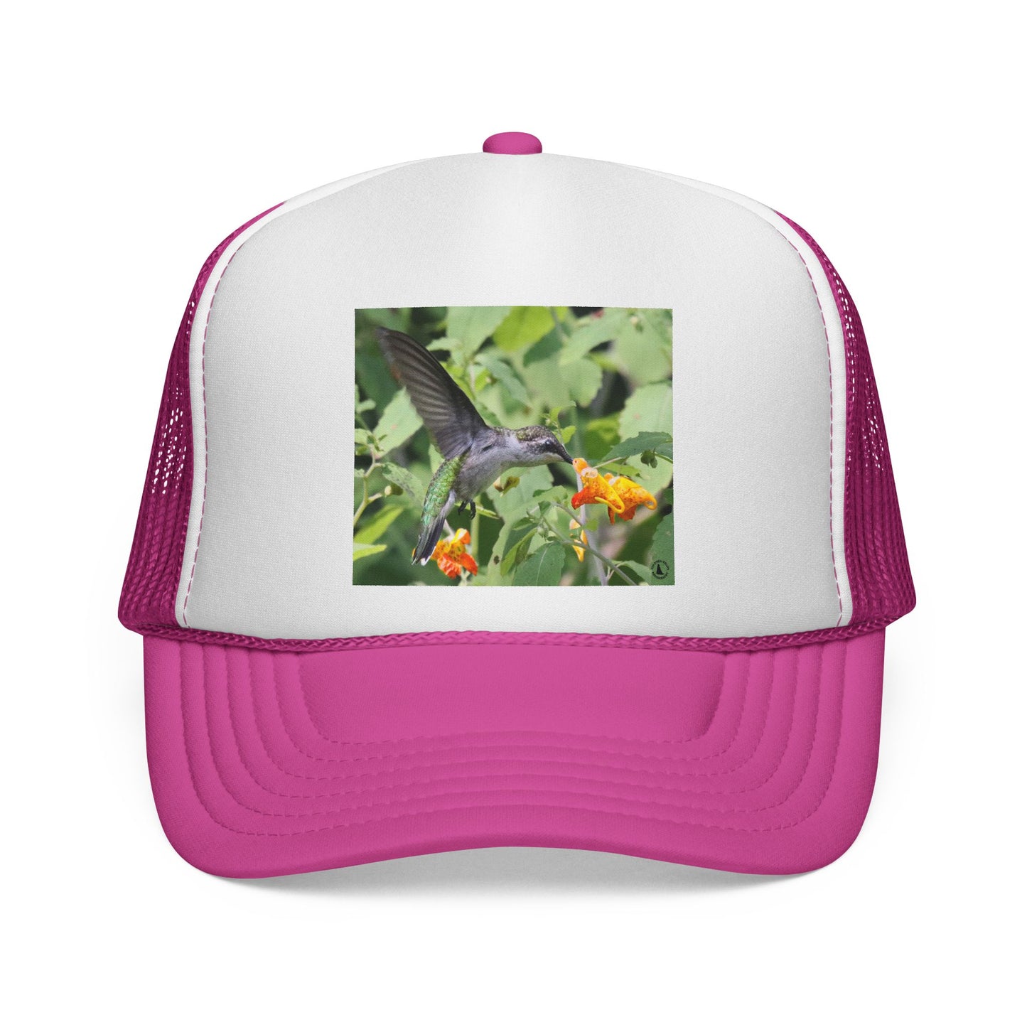 Hummingbird Photo Trucker Cap — Nature Wildlife Mesh Hat