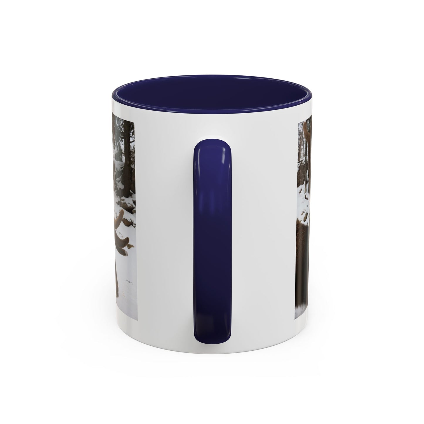 Elk in Snow Accent Coffee Mug — Nature Wildlife Photo Mug (11/15oz)