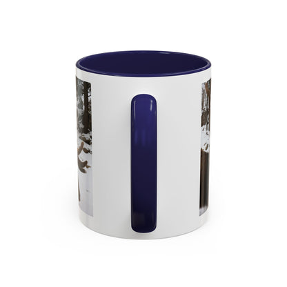 Elk in Snow Accent Coffee Mug — Nature Wildlife Photo Mug (11/15oz)